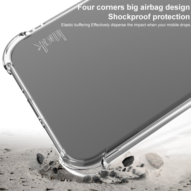 For iPhone 16 imak Shockproof Airbag TPU Phone Case(Transparent Black) - iPhone 16 Cases by imak | Online Shopping South Africa | PMC Jewellery | Buy Now Pay Later Mobicred