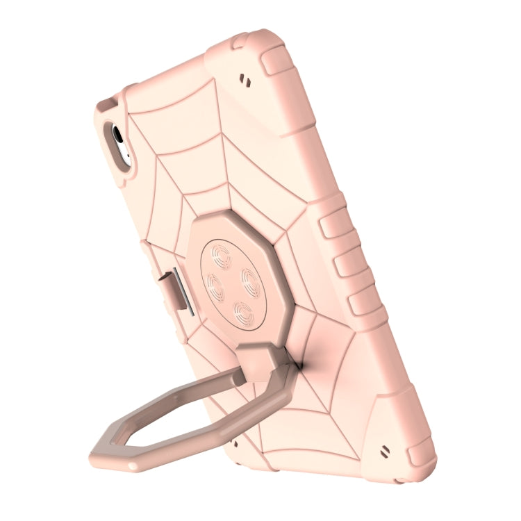 For iPad Air 11 2024 Spider Turntable Handle Stress Relief Tablet Case(Rose Gold) - iPad Air 11 2024 Cases by PMC TechLife | Online Shopping South Africa | PMC TechLife | Buy Now Pay Later Mobicred