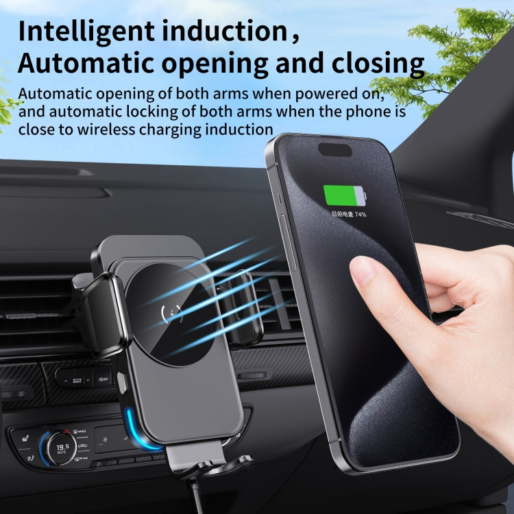 M7 Intelligent Sensing Fast Wireless Charging Car Holder(Black) - free shipping - PMC TechLife - Order now!