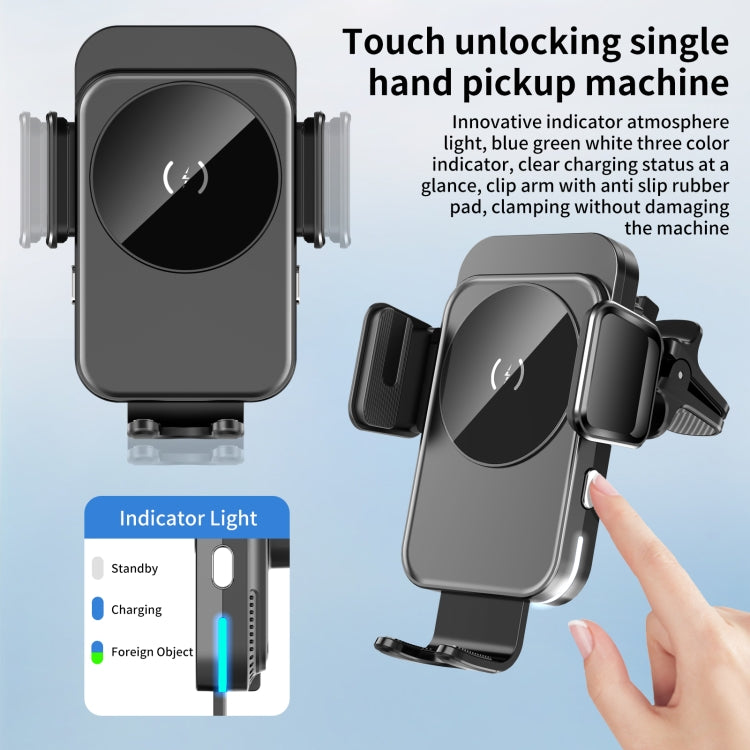 M7 Intelligent Sensing Fast Wireless Charging Car Holder(Black) - free shipping - PMC TechLife - Order now!