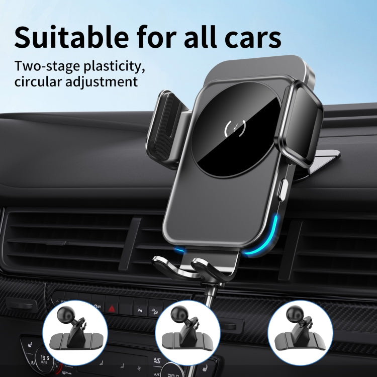 M7 Intelligent Sensing Fast Wireless Charging Car Holder(Black) - free shipping - PMC TechLife - Order now!