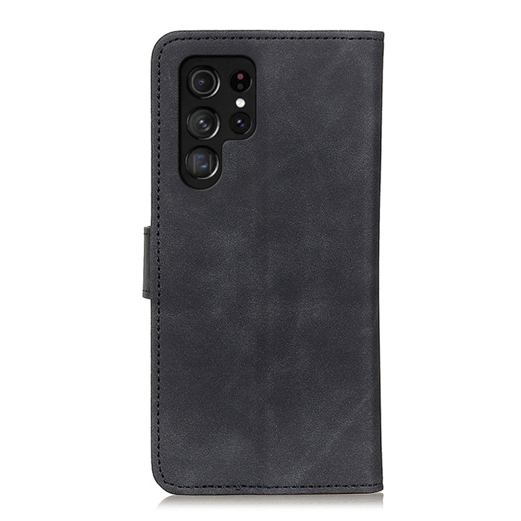 For Samsung Galaxy S25 Ultra 5G KHAZNEH Retro Texture Horizontal Flip Leather Phone Case(Black) - Galaxy S25 Ultra 5G Cases by PMC Jewellery | Online Shopping South Africa | PMC Jewellery | Buy Now Pay Later Mobicred