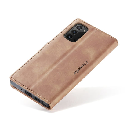 For Samsung Galaxy Note20 CaseMe Multifunctional Horizontal Flip Leather Case, with Card Slot & Holder & Wallet(Brown) - Galaxy Note20 Cases by CaseMe | Online Shopping South Africa | PMC Jewellery | Buy Now Pay Later Mobicred