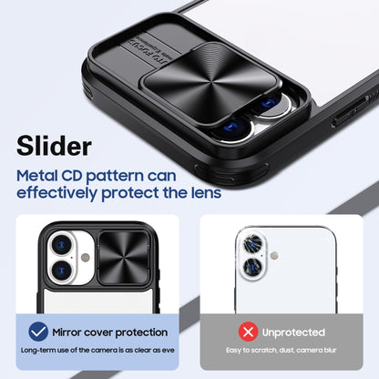 For iPhone 16 Pro Sliding Camshield Acrylic Hybrid TPU Phone Case(Black) - iPhone 16 Pro Cases by PMC Jewellery | Online Shopping South Africa | PMC Jewellery | Buy Now Pay Later Mobicred