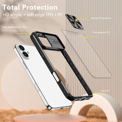 For iPhone 16 Pro Sliding Camshield Acrylic Hybrid TPU Phone Case(Black) - iPhone 16 Pro Cases by PMC Jewellery | Online Shopping South Africa | PMC Jewellery | Buy Now Pay Later Mobicred