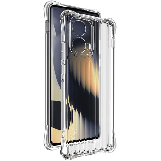 For Motorola Edge 2024 5G IMAK Corrugated Texture Airbag TPU Phone Case(Transparent) - Motorola Cases by imak | Online Shopping South Africa | PMC Jewellery | Buy Now Pay Later Mobicred