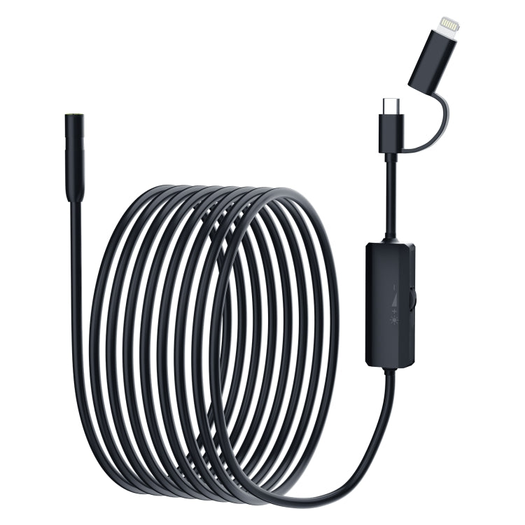 AN112 2 in 1 USB-C / Type-C + 8 Pin Interface 8mm HD Industry Endoscope, Length:2m Soft Tube -  by PMC Jewellery | Online Shopping South Africa | PMC Jewellery | Buy Now Pay Later Mobicred