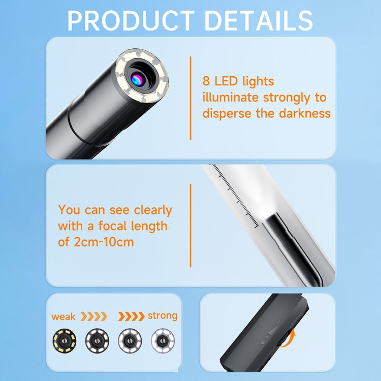 AN112 2 in 1 USB-C / Type-C + 8 Pin Interface 5.5mm HD Industry Endoscope, Length:1m Hard Tube -  by PMC TechLife | Online Shopping South Africa | PMC TechLife | Buy Now Pay Later Mobicred