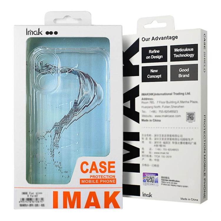 For iPhone 16 Pro IMAK Corrugated Texture Airbag TPU Phone Case(Transparent Black) - iPhone 16 Pro Cases by imak | Online Shopping South Africa | PMC Jewellery | Buy Now Pay Later Mobicred