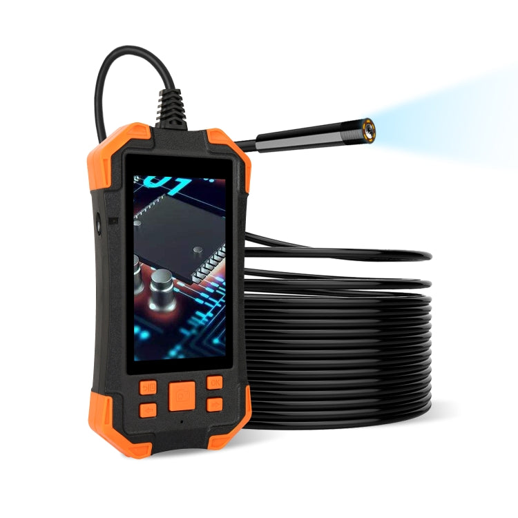 T20 4.3 inch IPS Screen 8mm Single Camera IP67 Waterproof Hard Cable Digital Endoscope, Length:3.5m(Black Orange) -  by PMC TechLife | Online Shopping South Africa | PMC TechLife | Buy Now Pay Later Mobicred