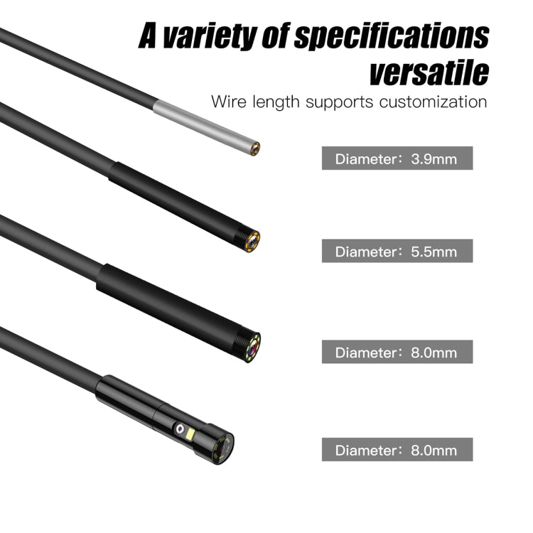 T20 4.3 inch IPS Screen 5.5mm Single Camera IP67 Waterproof Hard Cable Digital Endoscope, Length:3.5m(Black Orange) -  by PMC TechLife | Online Shopping South Africa | PMC TechLife | Buy Now Pay Later Mobicred