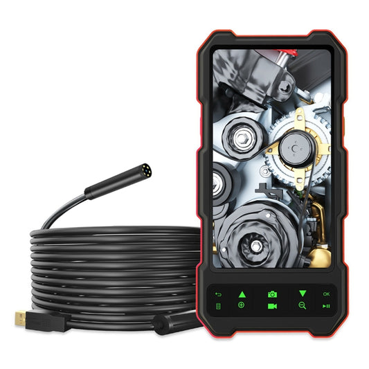 T21 4.5 inch IPS Color Screen 8mm Single Camera Split Hard Cable Industrial Endoscope, Length:5m(Black Red) -  by PMC Jewellery | Online Shopping South Africa | PMC Jewellery | Buy Now Pay Later Mobicred