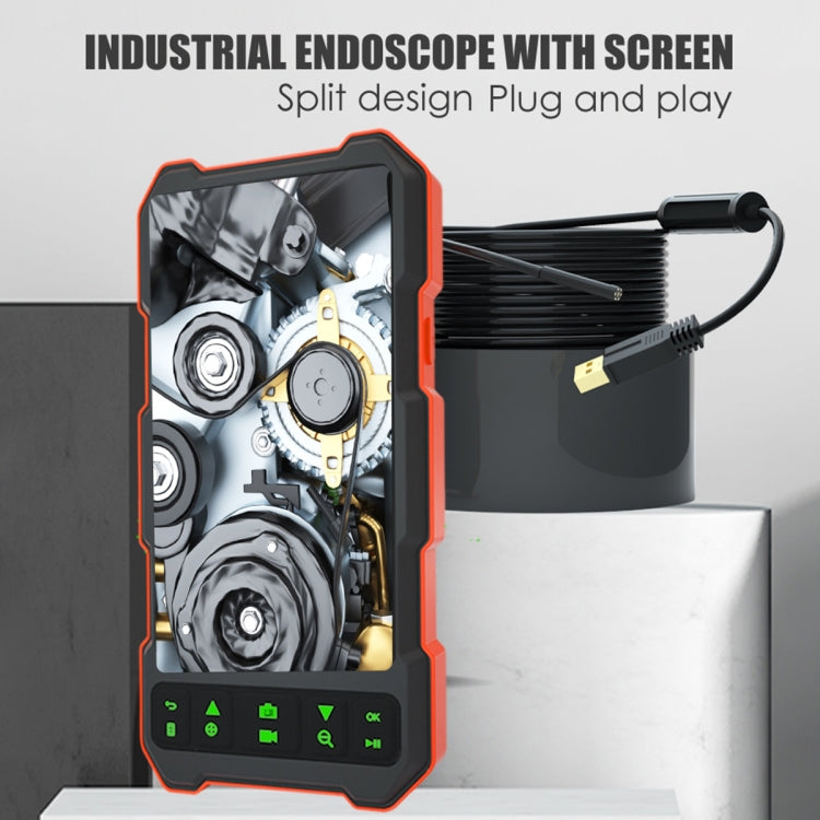 T21 4.5 inch IPS Color Screen 7.9mm Triple Camera Split Hard Cable Industrial Endoscope, Length:1m(Black Red) -  by PMC TechLife | Online Shopping South Africa | PMC TechLife | Buy Now Pay Later Mobicred