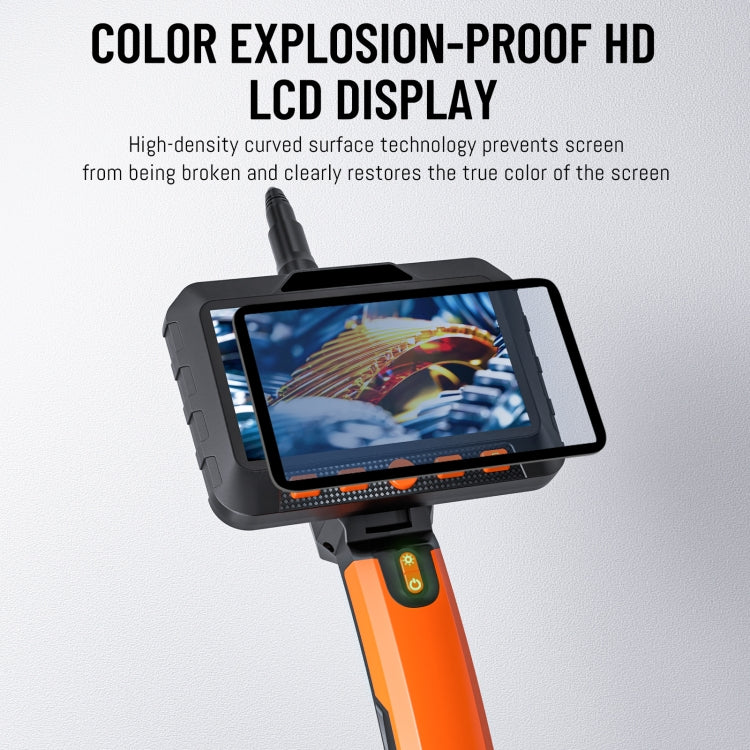 T27 5 inch IPS Color Screen 5.5mm Single Camera Handheld Hard Cable HD Industrial Endoscope, Length:3.5m(Orange Black) -  by PMC TechLife | Online Shopping South Africa | PMC TechLife | Buy Now Pay Later Mobicred