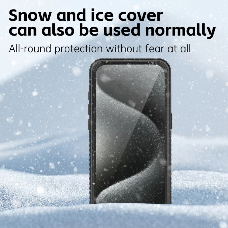 For iPhone 15 Pro RedPepper Shockproof IP68 Waterproof PC + TPU Protective Case(Black) - iPhone 15 Pro Cases by RedPepper | Online Shopping South Africa | PMC Jewellery | Buy Now Pay Later Mobicred