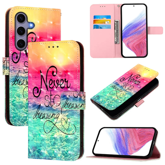 For Samsung Galaxy S25 5G 3D Painting Horizontal Flip Leather Phone Case(Chasing Dreams) - Galaxy S25 5G Cases by PMC Jewellery | Online Shopping South Africa | PMC Jewellery | Buy Now Pay Later Mobicred