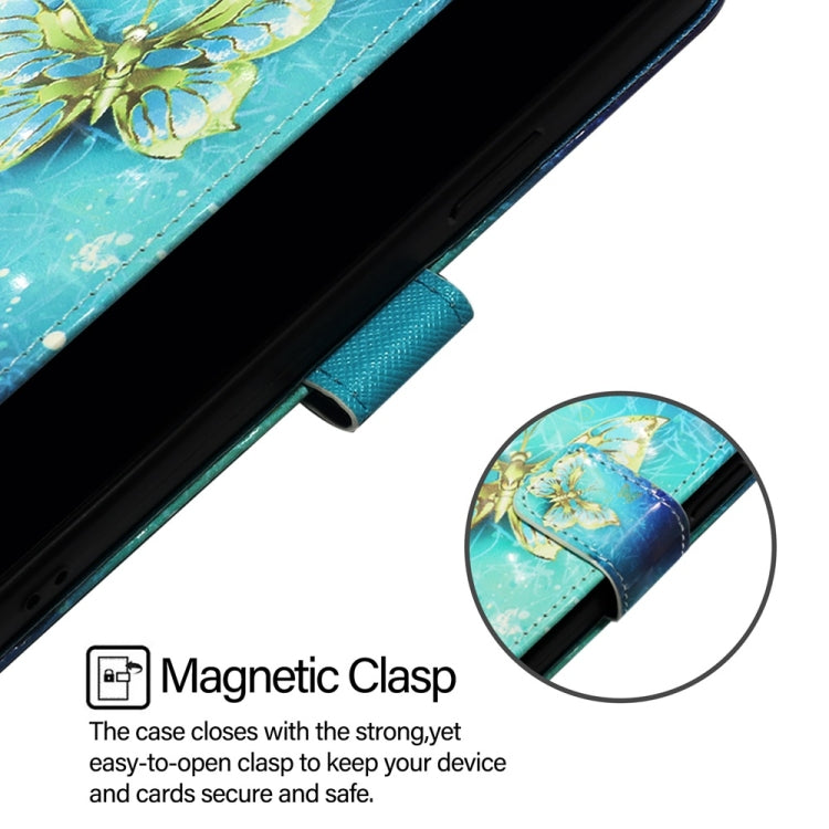 For Blackview A52 3D Painting Horizontal Flip Leather Phone Case(Golden Butterfly) - More Brand by PMC TechLife | Online Shopping South Africa | PMC TechLife | Buy Now Pay Later Mobicred