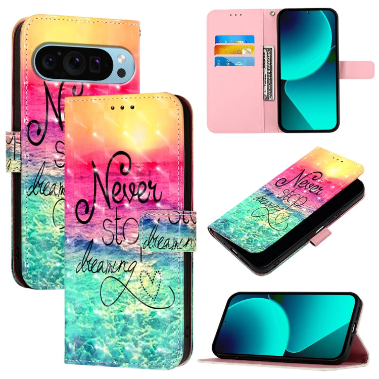 For Google Pixel 9 Pro XL 3D Painting Horizontal Flip Leather Phone Case(Chasing Dreams) - Google Cases by PMC TechLife | Online Shopping South Africa | PMC TechLife | Buy Now Pay Later Mobicred