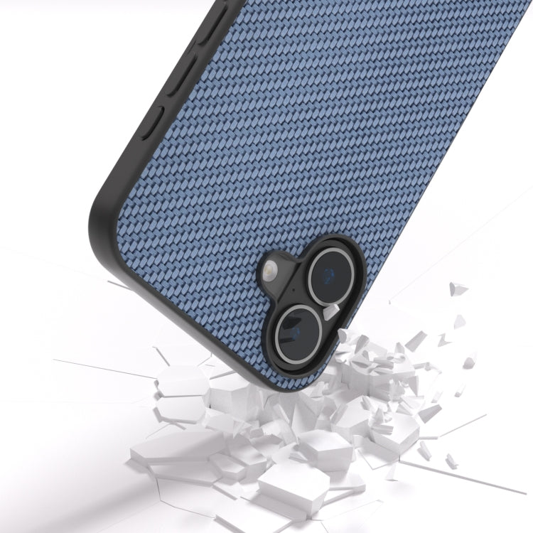 For iPhone 16 Carbon Fiber Texture Protective Phone Case(Light Blue) - iPhone 16 Cases by PMC Jewellery | Online Shopping South Africa | PMC Jewellery | Buy Now Pay Later Mobicred