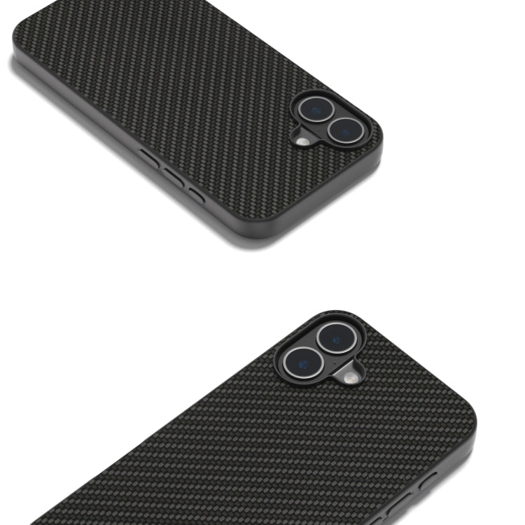 For iPhone 16 Plus Carbon Fiber Texture Protective Phone Case(Black) - iPhone 16 Plus Cases by PMC TechLife | Online Shopping South Africa | PMC TechLife | Buy Now Pay Later Mobicred