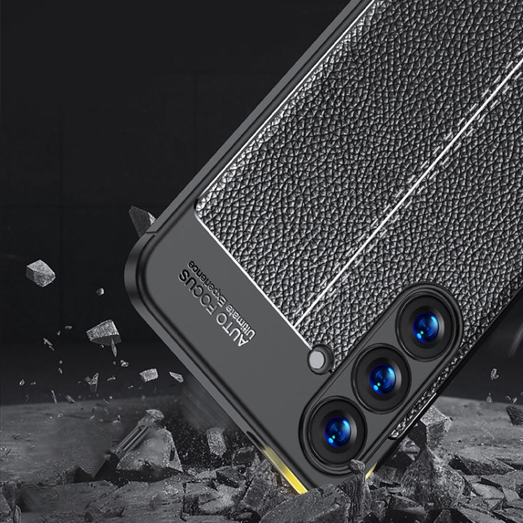 For Samsung Galaxy S25 5G Litchi Texture Shockproof TPU Phone Case(Black) - free shipping - PMC Jewellery - Order now!