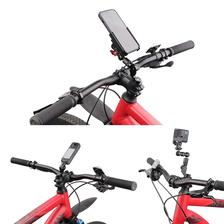 Bicycle Handlebar Holder Pea Clip Adapter 50cm Rod Set - Bicycle Handlebar Mount by PMC TechLife | Online Shopping South Africa | PMC TechLife | Buy Now Pay Later Mobicred