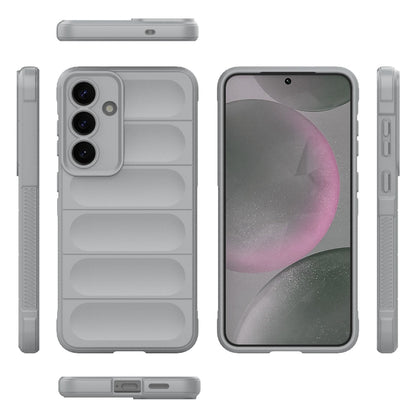 For Samsung Galaxy S25+ 5G Magic Shield TPU + Flannel Phone Case(Grey) - Galaxy S25+ 5G Cases by PMC Jewellery | Online Shopping South Africa | PMC Jewellery | Buy Now Pay Later Mobicred