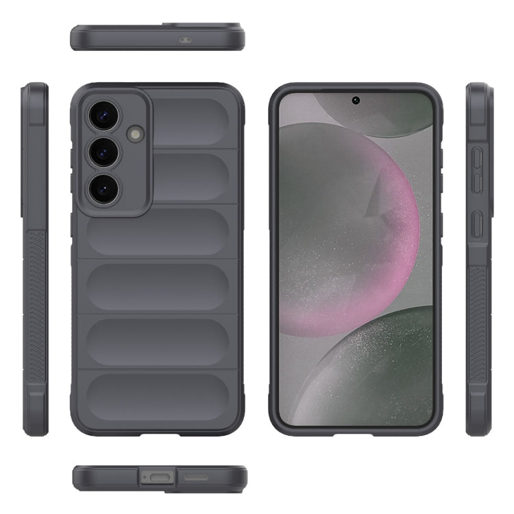 For Samsung Galaxy S25+ 5G Magic Shield TPU + Flannel Phone Case(Dark Grey) - Galaxy S25+ 5G Cases by PMC Jewellery | Online Shopping South Africa | PMC Jewellery | Buy Now Pay Later Mobicred