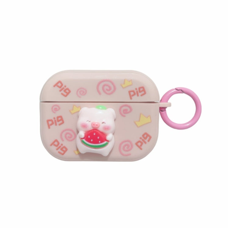 For AirPods Pro 2 Fresh 3D Piglet Pattern Earbuds Box PC Case - For AirPods Pro 2 by PMC Jewellery | Online Shopping South Africa | PMC Jewellery | Buy Now Pay Later Mobicred