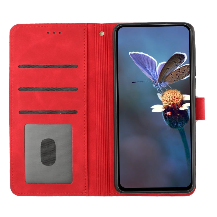 For Samsung Galaxy S25 5G Flower Embossing Pattern Leather Phone Case(Red) - Galaxy S25 5G Cases by PMC Jewellery | Online Shopping South Africa | PMC Jewellery | Buy Now Pay Later Mobicred