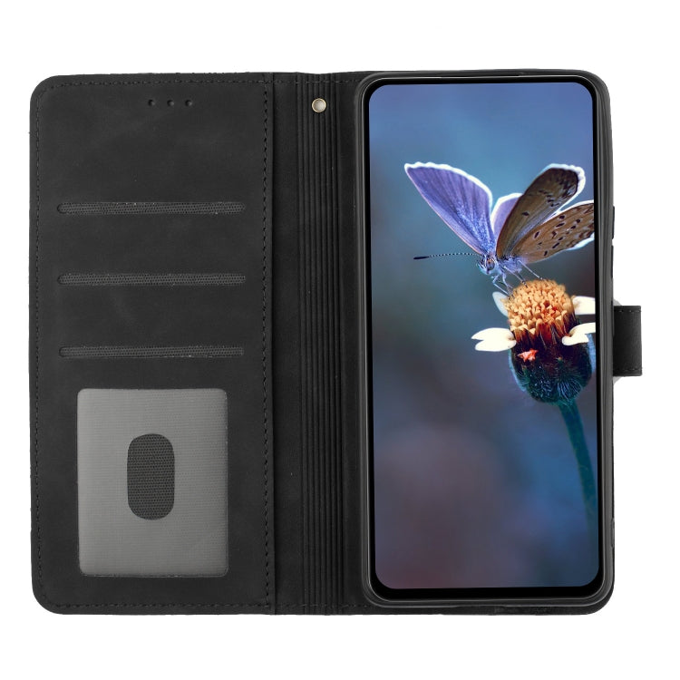 For Samsung Galaxy S25 5G Flower Embossing Pattern Leather Phone Case(Black) - Galaxy S25 5G Cases by PMC Jewellery | Online Shopping South Africa | PMC Jewellery | Buy Now Pay Later Mobicred