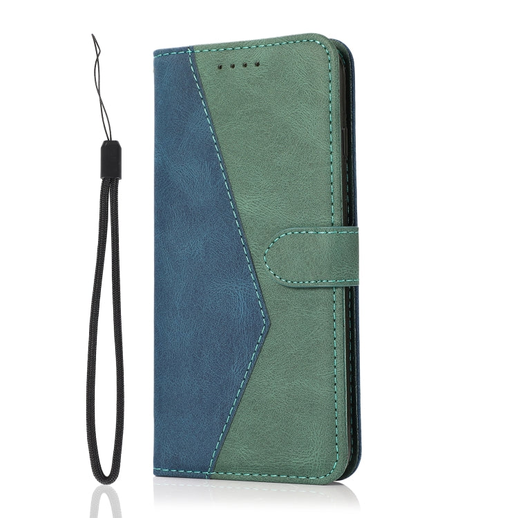 For Samsung Galaxy S25 5G Dual-color Stitching Leather Phone Case(Blue Green) - Galaxy S25 5G Cases by PMC Jewellery | Online Shopping South Africa | PMC Jewellery | Buy Now Pay Later Mobicred