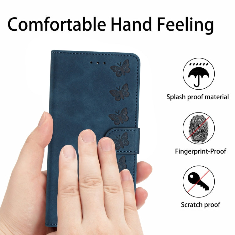For Samsung Galaxy S25+ 5G Seven Butterflies Embossed Leather Phone Case(Blue) - Galaxy S25+ 5G Cases by PMC Jewellery | Online Shopping South Africa | PMC Jewellery | Buy Now Pay Later Mobicred