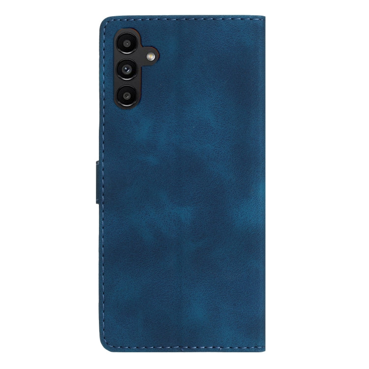 For Samsung Galaxy S25 5G Flower Butterfly Embossing Pattern Leather Phone Case(Blue) - Galaxy S25 5G Cases by PMC Jewellery | Online Shopping South Africa | PMC Jewellery | Buy Now Pay Later Mobicred