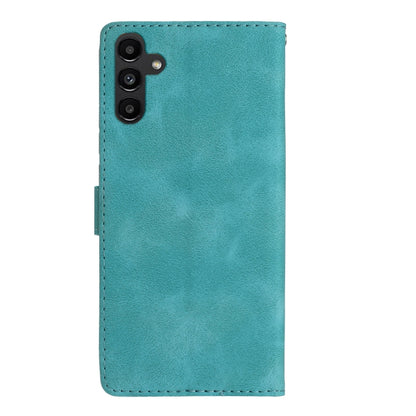 For Samsung Galaxy S25+ 5G Flower Butterfly Embossing Pattern Leather Phone Case(Sky Blue) - Galaxy S25+ 5G Cases by PMC Jewellery | Online Shopping South Africa | PMC Jewellery | Buy Now Pay Later Mobicred