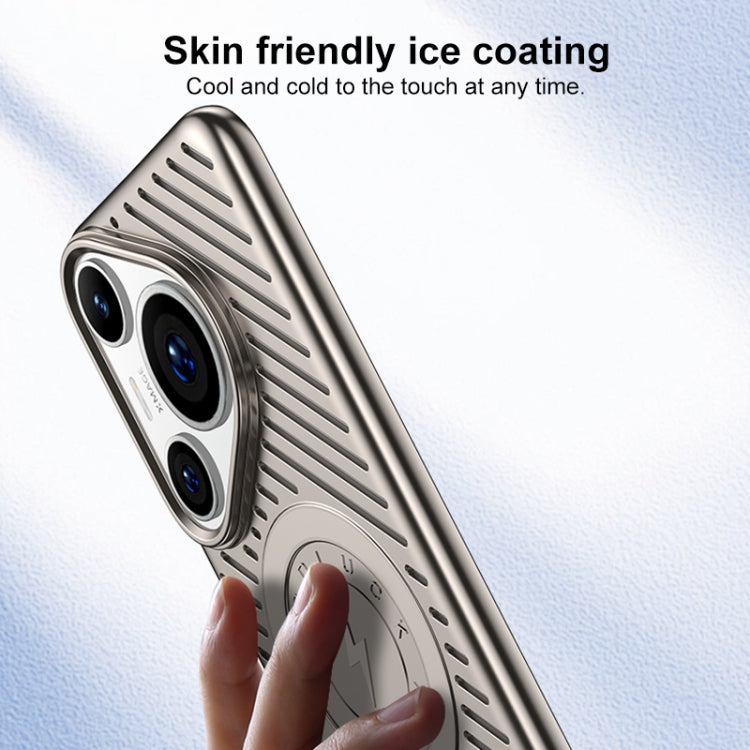 For Huawei Pura 70 Ice Armor Cooling MagSafe Skin Feel Phone Case(Black Grey) - Huawei Cases by PMC Jewellery | Online Shopping South Africa | PMC Jewellery | Buy Now Pay Later Mobicred