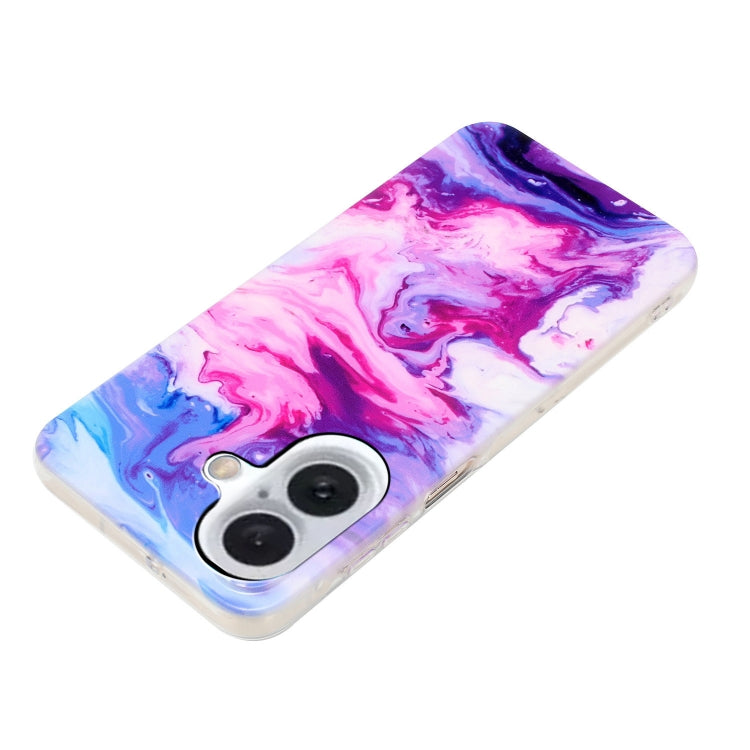 For iPhone 16 Plus IMD Marble TPU Phone Case(Red) - iPhone 16 Plus Cases by PMC TechLife | Online Shopping South Africa | PMC TechLife | Buy Now Pay Later Mobicred