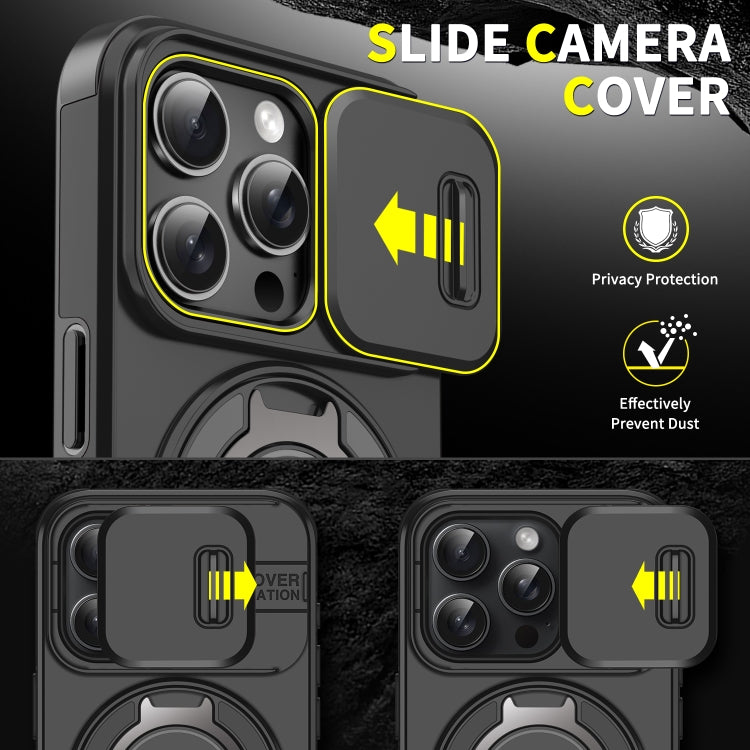 For iPhone 16 Pro Sliding Camshield Ring Holder Phone Case(Red) - iPhone 16 Pro Cases by PMC TechLife | Online Shopping South Africa | PMC TechLife | Buy Now Pay Later Mobicred