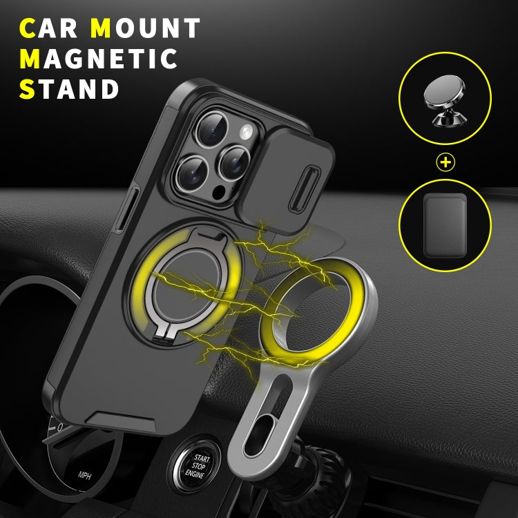 For iPhone 16 Pro Max Sliding Camshield Ring Holder Phone Case(Orange) - free shipping - PMC TechLife - Order now!