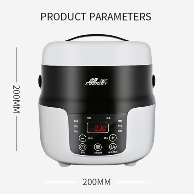 COOLBOX Vehicle Multi-function Mini Rice Cooker Capacity: 2.0L, Version:12-24V General Standard - Rice Cookers by PMC Jewellery | Online Shopping South Africa | PMC Jewellery | Buy Now Pay Later Mobicred