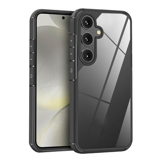 For Samsung Galaxy S25+ 5G Acrylic+TPU Transparent Shockproof Phone Case(Black) - Galaxy S25+ 5G Cases by PMC Jewellery | Online Shopping South Africa | PMC Jewellery | Buy Now Pay Later Mobicred