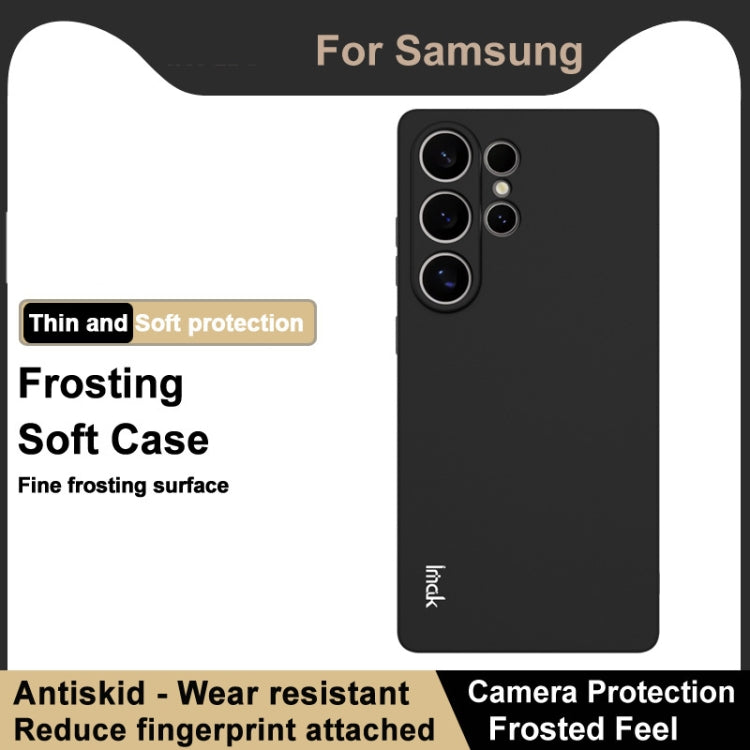 For Samsung Galaxy S25 Ultra 5G imak UC-3 Series Shockproof Frosted TPU Phone Case(Black) - Galaxy S25 Ultra 5G Tempered Glass by imak | Online Shopping South Africa | PMC Jewellery | Buy Now Pay Later Mobicred