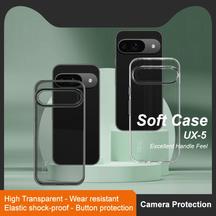 For Google Pixel 9 IMAK UX-5 Series Transparent Shockproof TPU Protective Phone Case(Transparent  Black) - Google Cases by imak | Online Shopping South Africa | PMC Jewellery | Buy Now Pay Later Mobicred