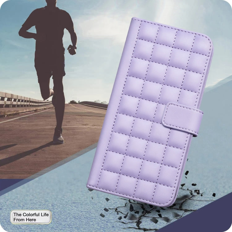 For iPhone 16 Plus Square Texture Leather Phone Case(Purple) - free shipping - PMC TechLife - Order now!