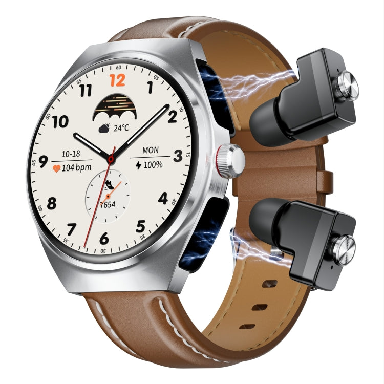 GT95 1.53 inch IPS Screen 2 in 1 Bluetooth Earphone Smart Watch(Silver) - Smart Watches by PMC TechLife | Online Shopping South Africa | PMC TechLife | Buy Now Pay Later Mobicred