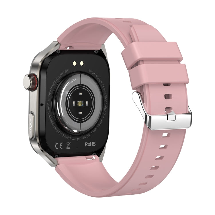 TK16 2.04 inch LCD Screen Silicone Strap Smart Watch Supports Health Monitoring(Pink) - Smart Watches by PMC Jewellery | Online Shopping South Africa | PMC Jewellery | Buy Now Pay Later Mobicred