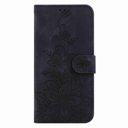 For Samsung Galaxy S25 Ultra 5G Lily Embossed Leather Phone Case(Black) - Galaxy S25 Ultra 5G Cases by PMC Jewellery | Online Shopping South Africa | PMC Jewellery | Buy Now Pay Later Mobicred