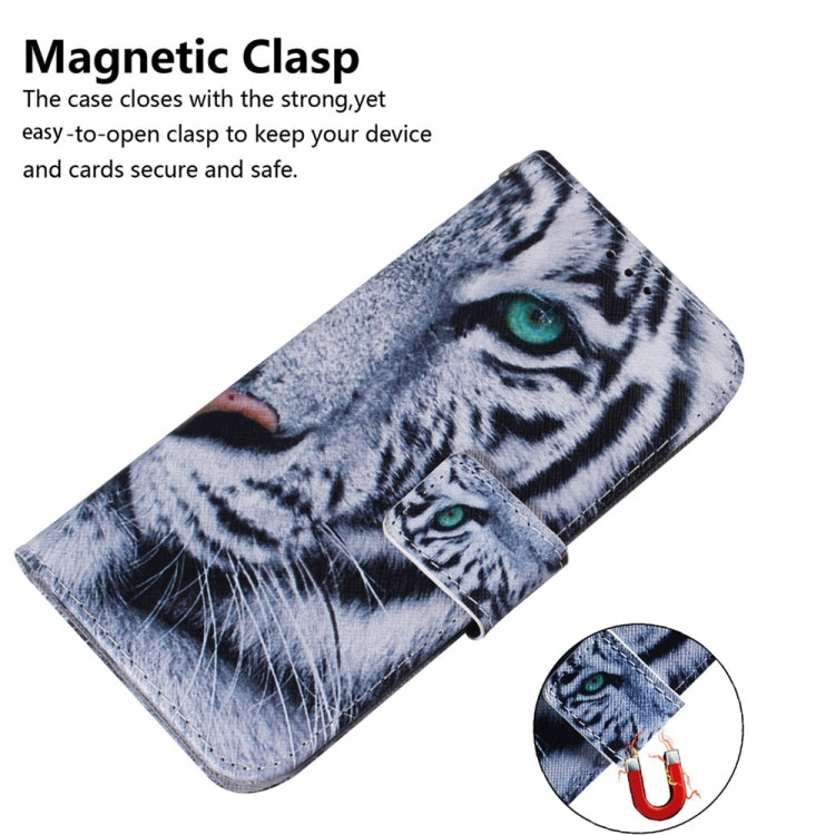 For Samsung Galaxy S25 5G Coloured Drawing Flip Leather Phone Case(Tiger) - Galaxy S25 5G Cases by PMC Jewellery | Online Shopping South Africa | PMC Jewellery | Buy Now Pay Later Mobicred