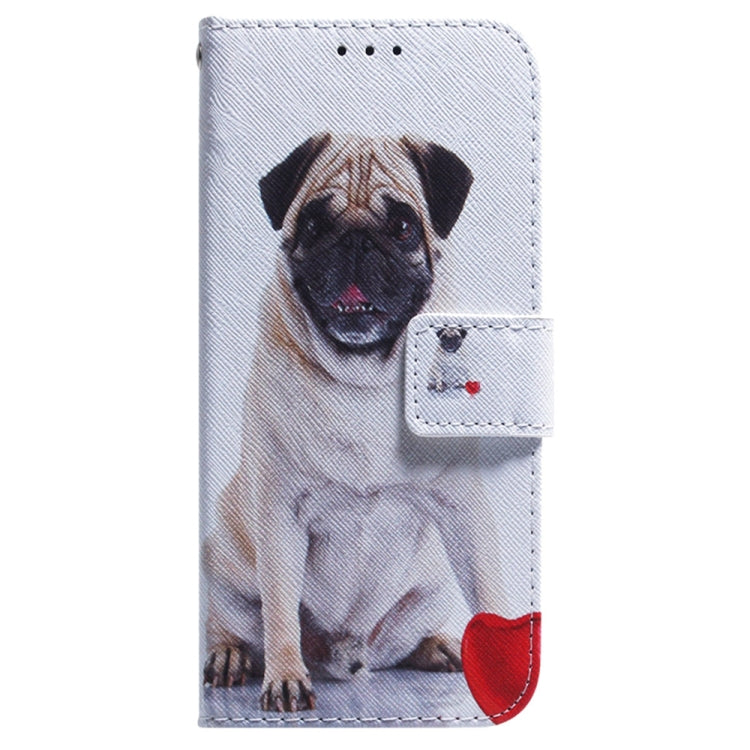 For Samsung Galaxy S25 5G Coloured Drawing Flip Leather Phone Case(Pug) - Galaxy S25 5G Cases by PMC Jewellery | Online Shopping South Africa | PMC Jewellery | Buy Now Pay Later Mobicred