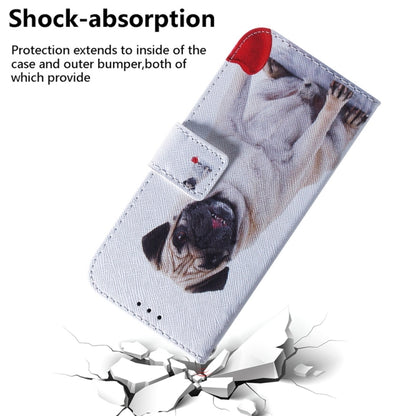 For Samsung Galaxy S25 5G Coloured Drawing Flip Leather Phone Case(Pug) - Galaxy S25 5G Cases by PMC Jewellery | Online Shopping South Africa | PMC Jewellery | Buy Now Pay Later Mobicred